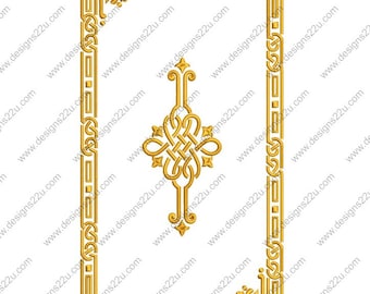 10x4 Hoop Egyptian Celtic  Featherweight Individual Digitized Machine Embroidery Design make your own covers, mats without a big hoop
