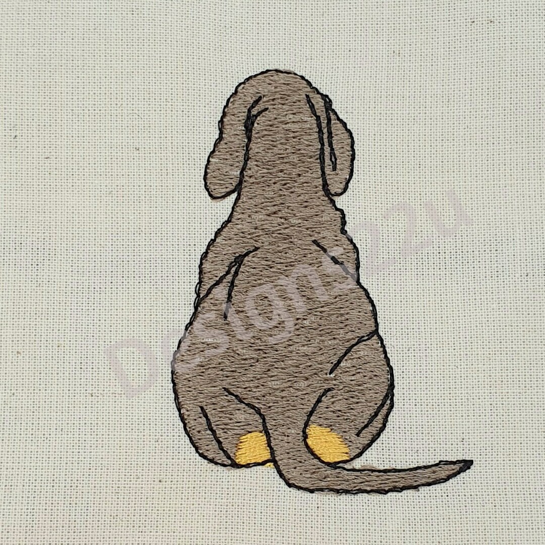 Dachshund perro espalda digitalizado máquina bordado diseño descarga  digital 4x4 gran artículo de regalo, decoración del hogar, ambiente  familiar - ...