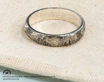 Fossil Ring in Fairmined Silver