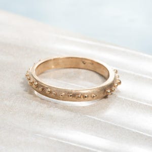 Organic Millgrain Band in Yellow Gold