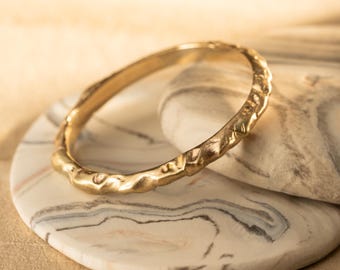 Pillar Ring with Fairtrade Certified Gold