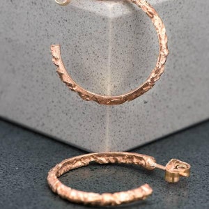 Molten Hoops in Rose Gold