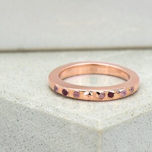 Pink Sapphire Kimberlite Ring in Rose Gold