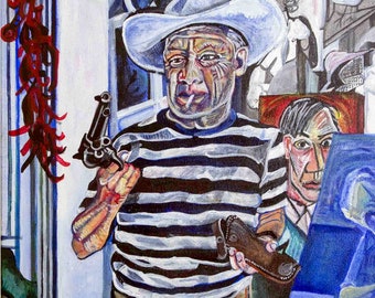 Ich bin das Studio mit Pablo Postkarte