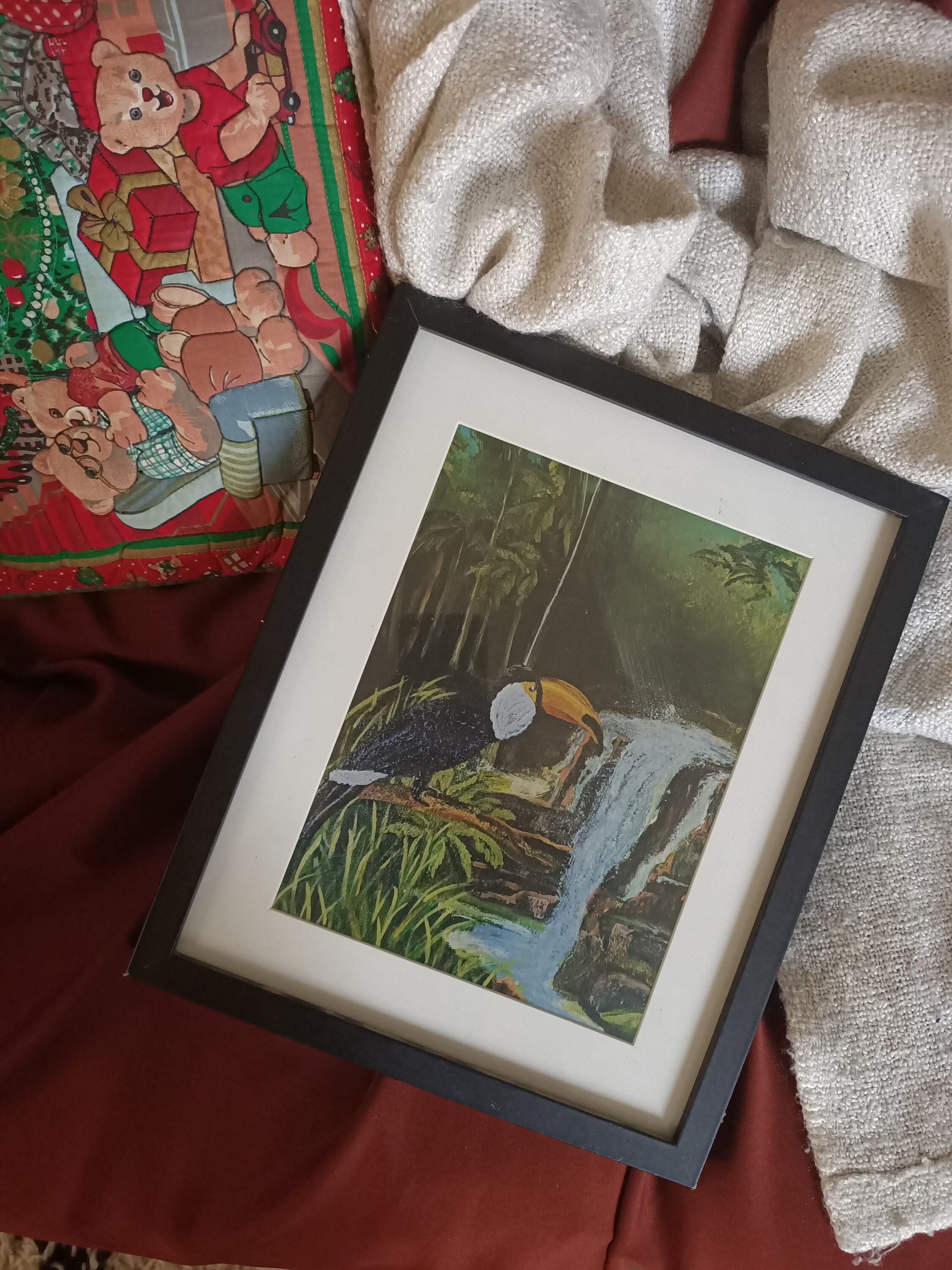 Affiche Fine Art Toucan Forma A4. Impression d'une Toile Originale Peinture à L'huile. Affiche Jungl