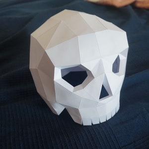 3D Human Skull Mask Papercraft Helmet