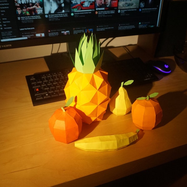 Corbeille de fruits Papercraft Pack