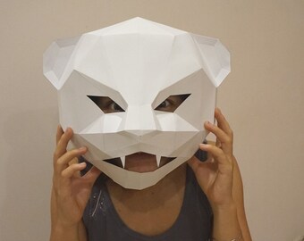 3D Panther Mask Papercraft Helmet
