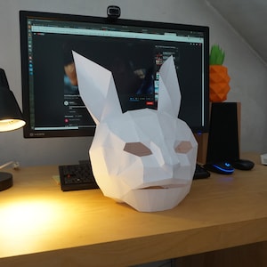 Easter Bunny Rabbit Head Mask Papercraft