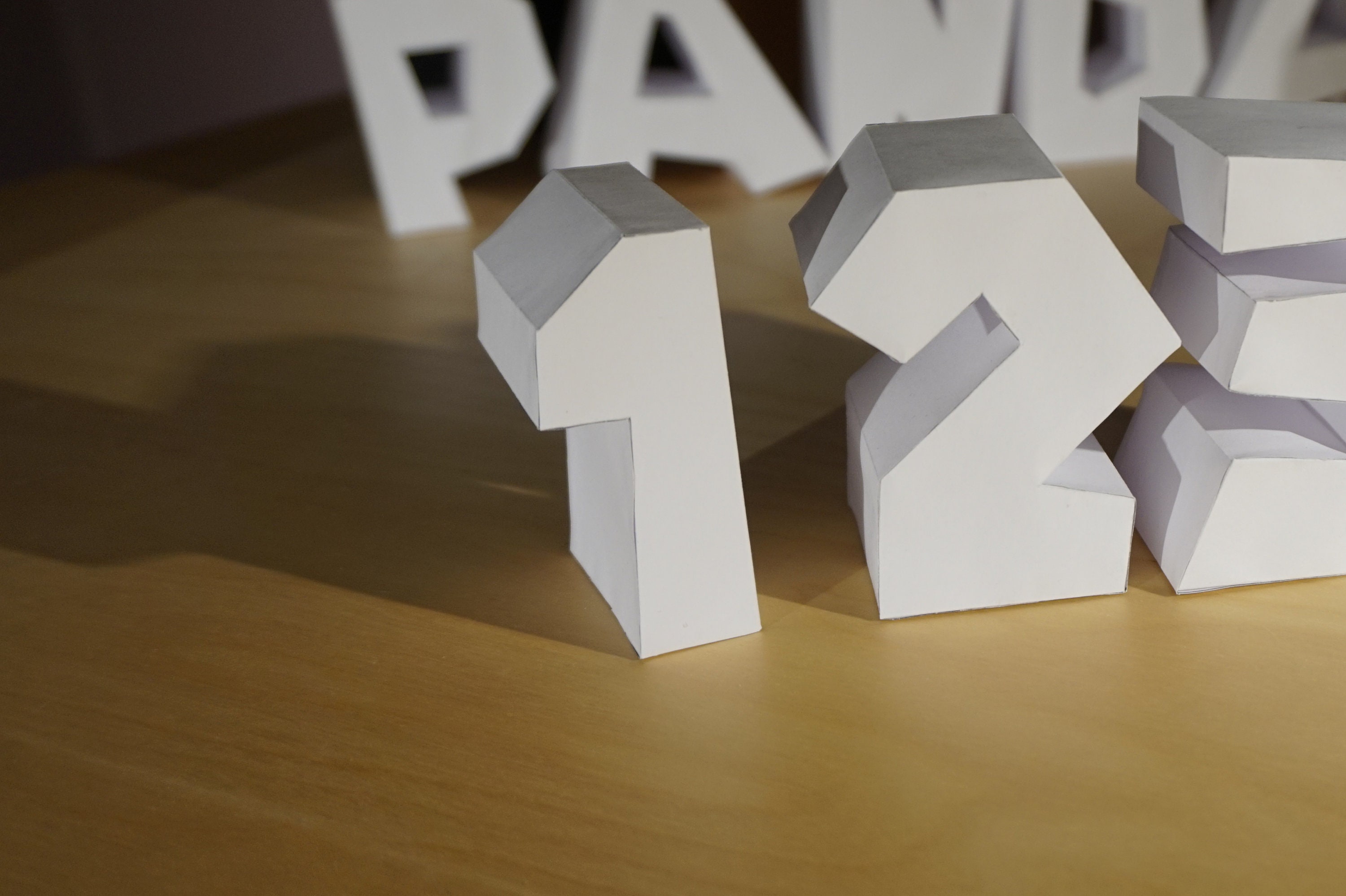 Papercraft ABC 3D Cartoon Letters Numbers DIY Decoration - Etsy