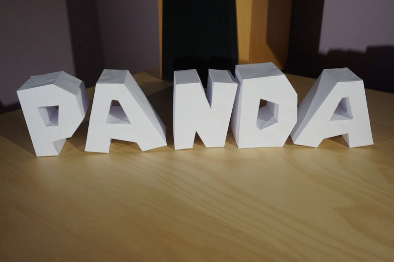 Papercraft ABC 3D Cartoon Letters Numbers DIY Decoration - Etsy