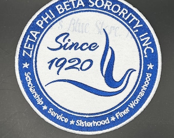 Zeta Phi Beta Sorority Seal Patch 4" Brand New