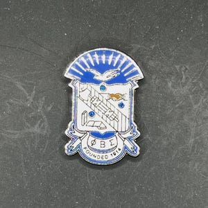 Customized Phi Beta Sigma Fraternity Shield Lapel Pin