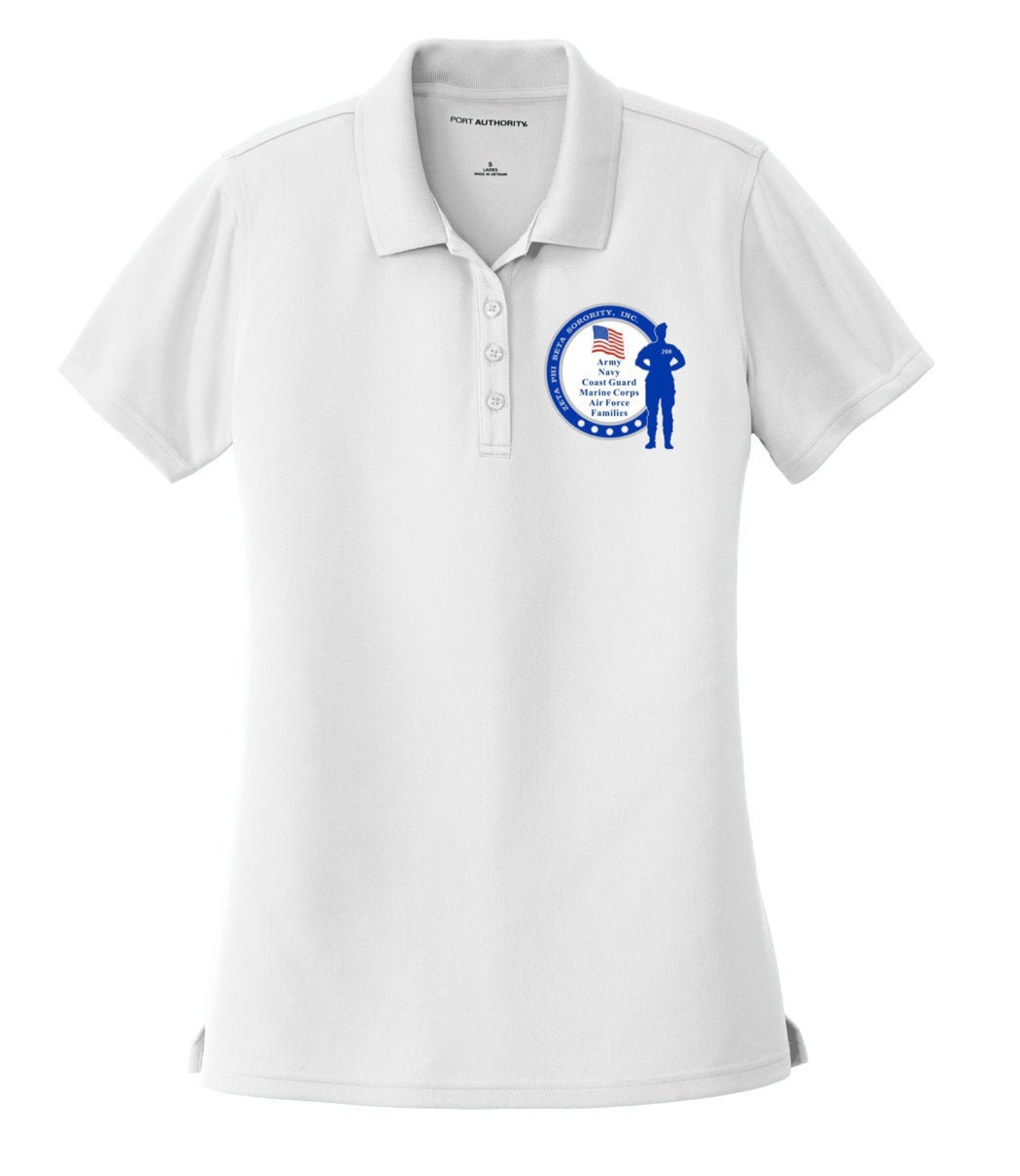 Zeta Phi Beta White Military Initiative Polo - Etsy