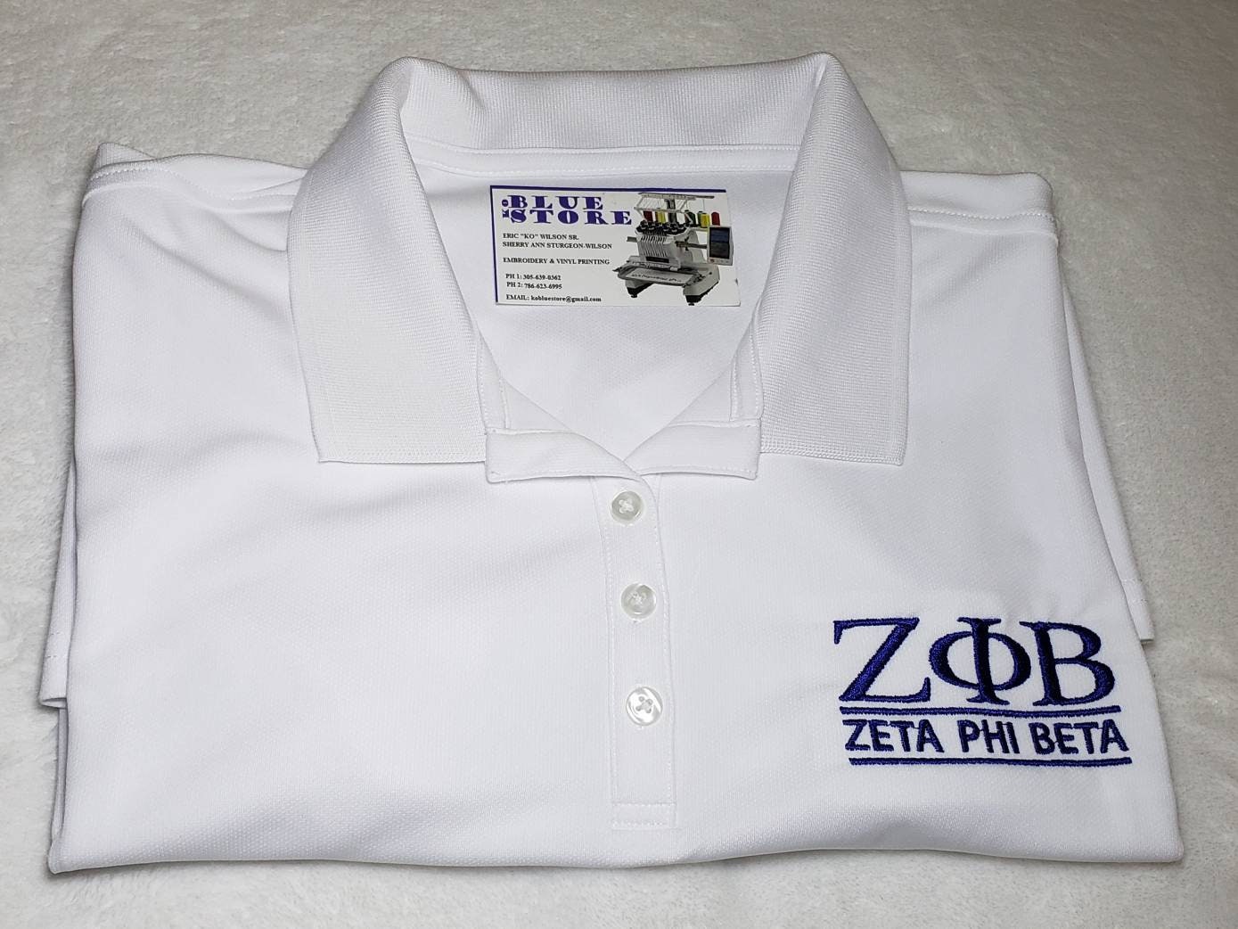 Zeta Phi Beta Sorority Customized Polo