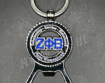 Zeta Phi Beta Sorority, Inc. Bottle Opener Keychain
