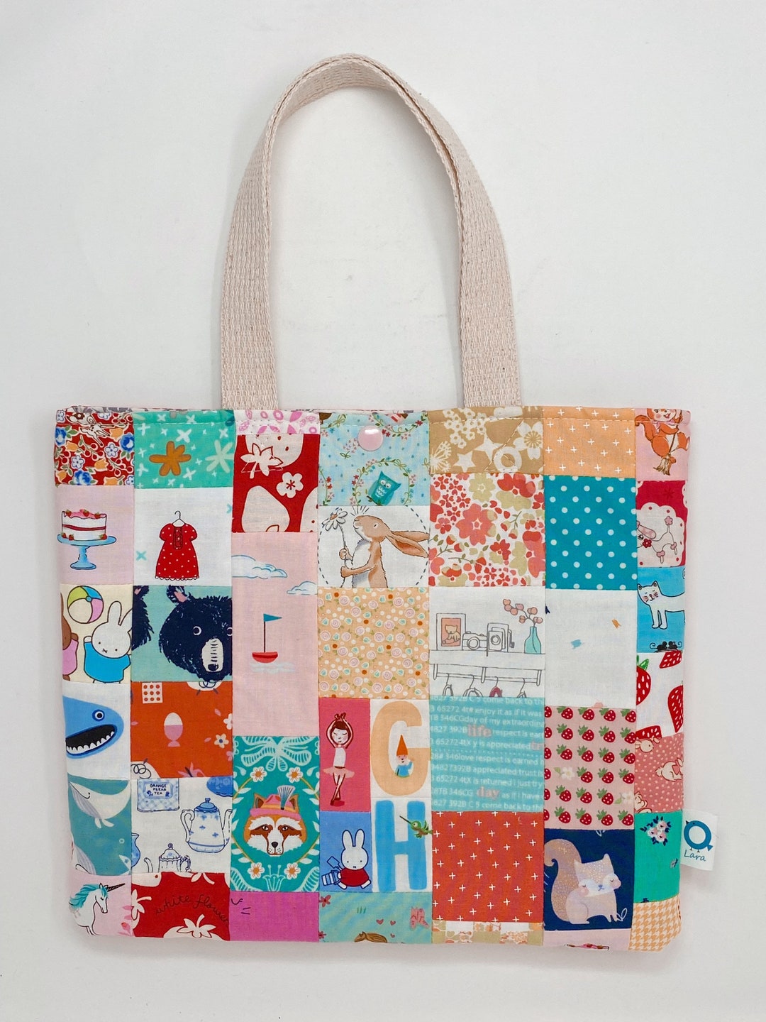 Handmade Cute Patchwork Handbag Small Tote Bag Etsy