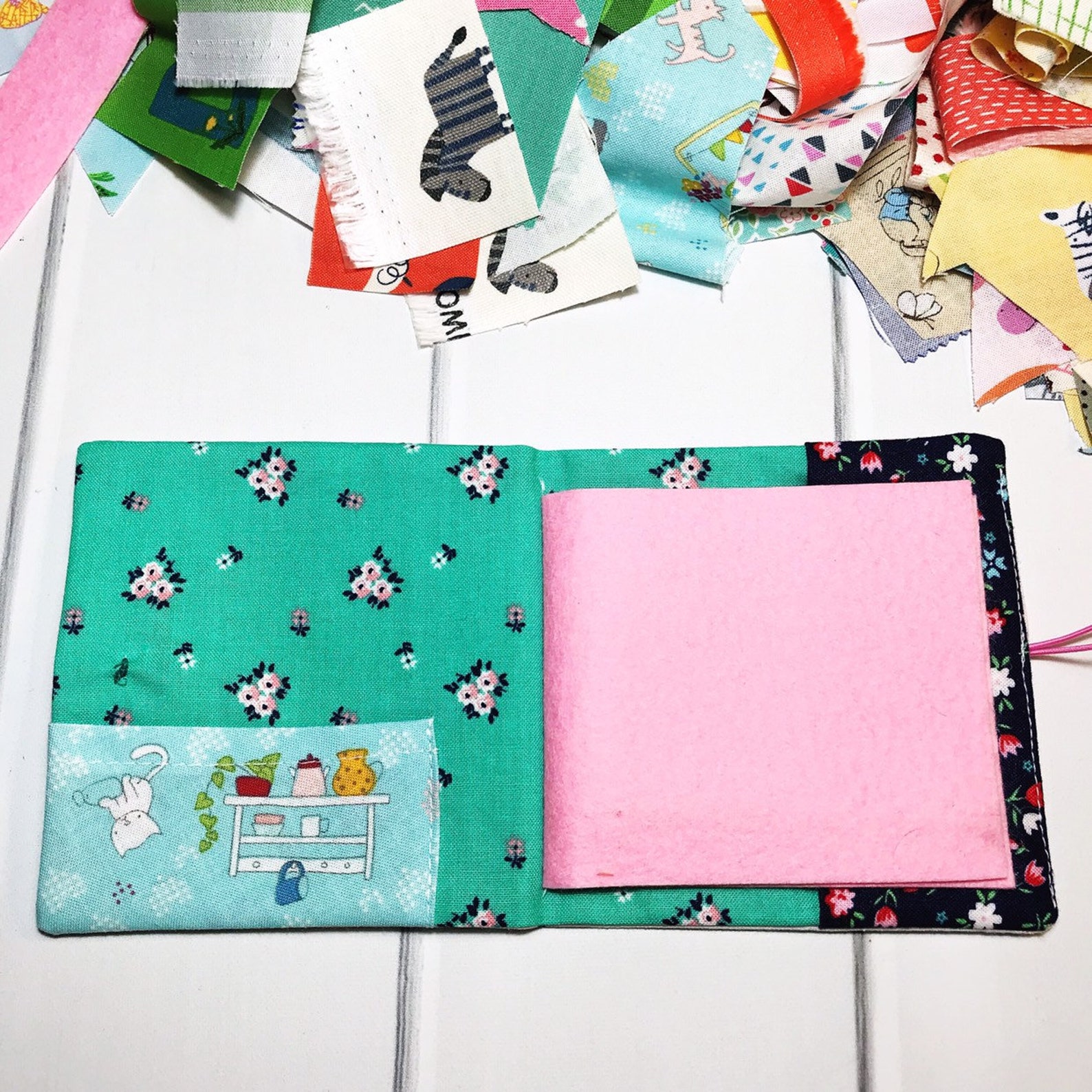 Handmade Needle Book / Sewing Kit With Liberty Fabric Hexie Etsy