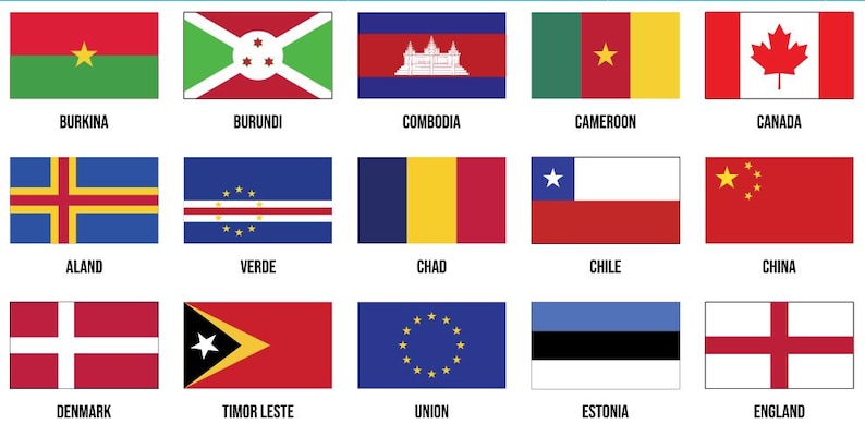 Distinct Country Flags World Flags Collection – All Countries Flags Vector Set | Laser Cut and ...