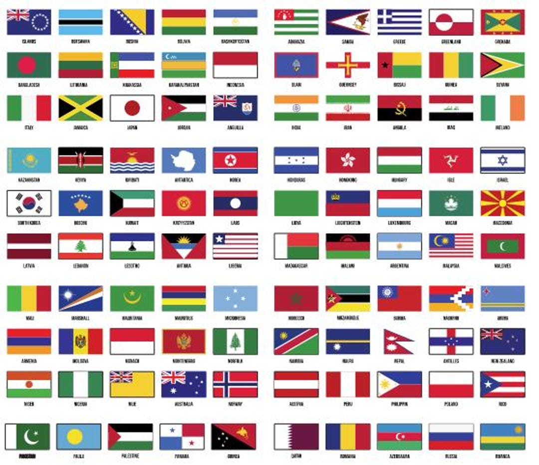 Try Flags World Flags Collection – All Countries Flags Vector Set | Laser Cut and ...