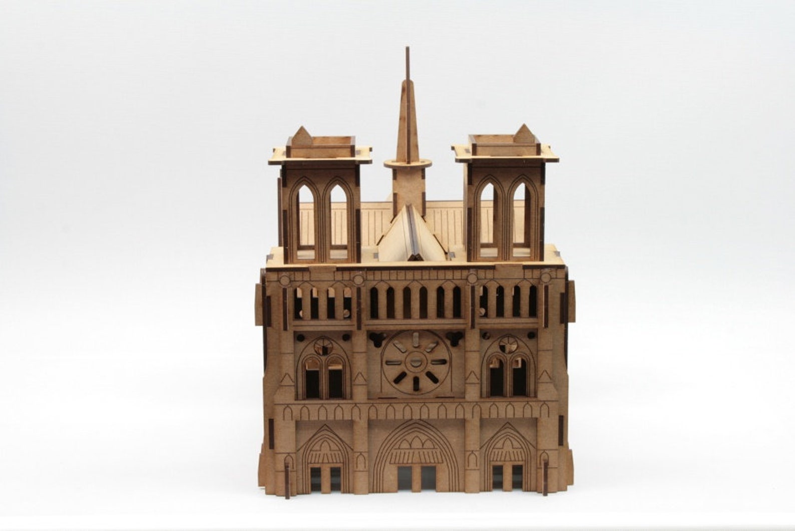 Notre Dame Cathedral 3D Puzzle Laser Cut Vector Art Etsy