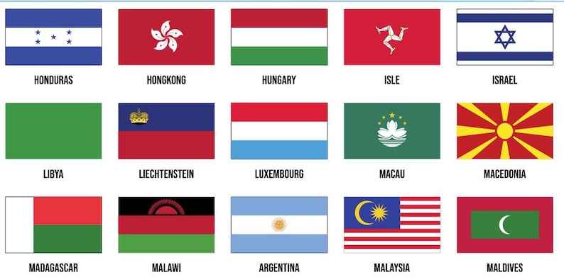 Distinct Country Flags World Flags Collection – All Countries Flags Vector Set | Laser Cut and ...