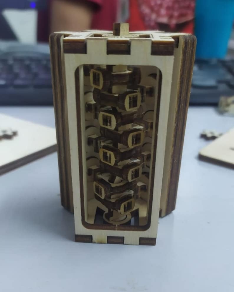 Laser Cut Wooden V8 Engine puzzle engine vector file Etsy