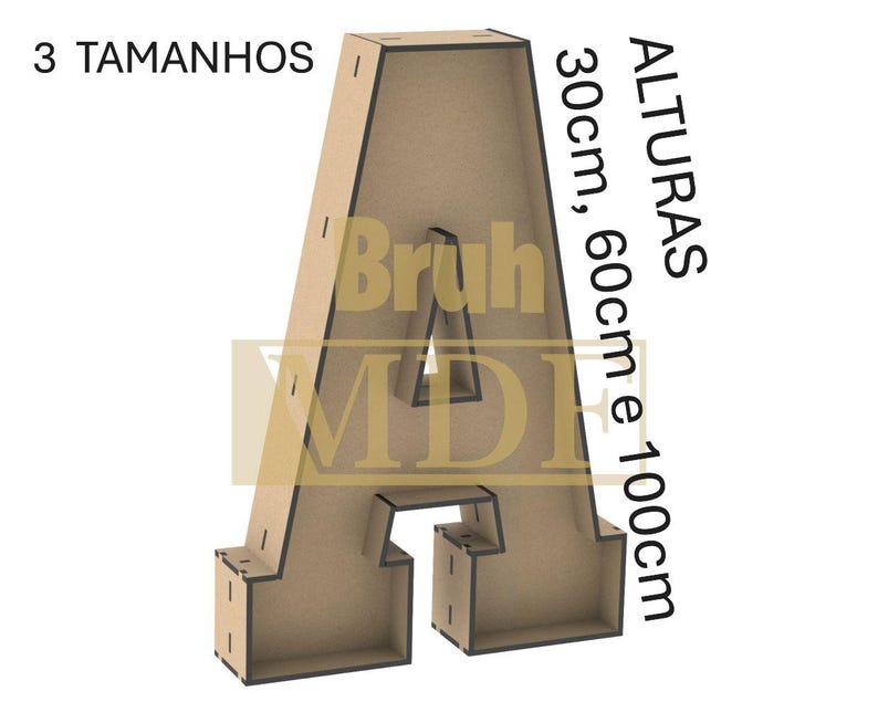 Number & Alphabet Letters Box Font 3D - Laser Cut | Vector File for CNC and Laser Cutting MDF or Acrylic 3mm, 4mm, 6mm, Instant Download image 19