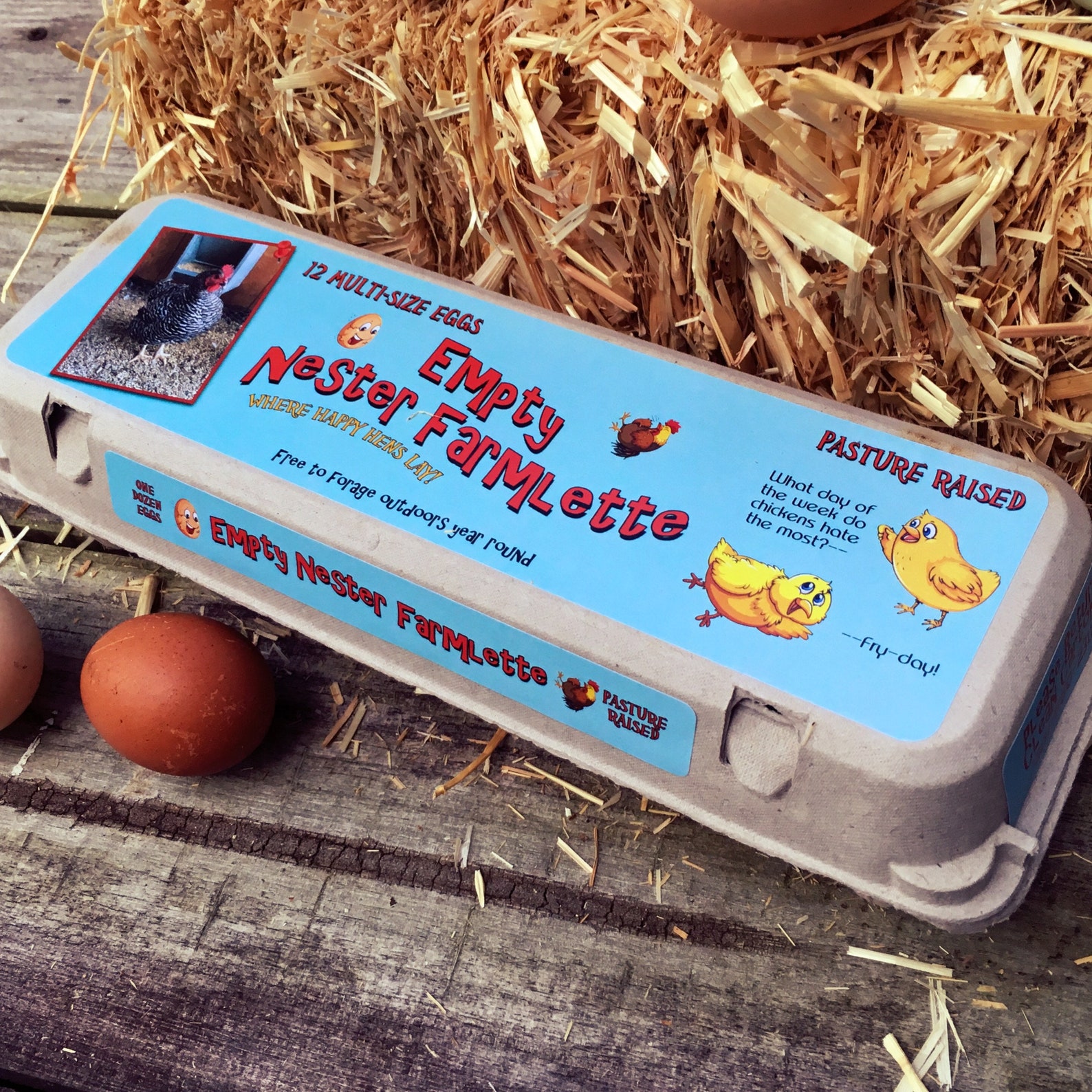 Egg Carton Labels Custom Funny Jokes & Yolks Picture 3 Pc Etsy
