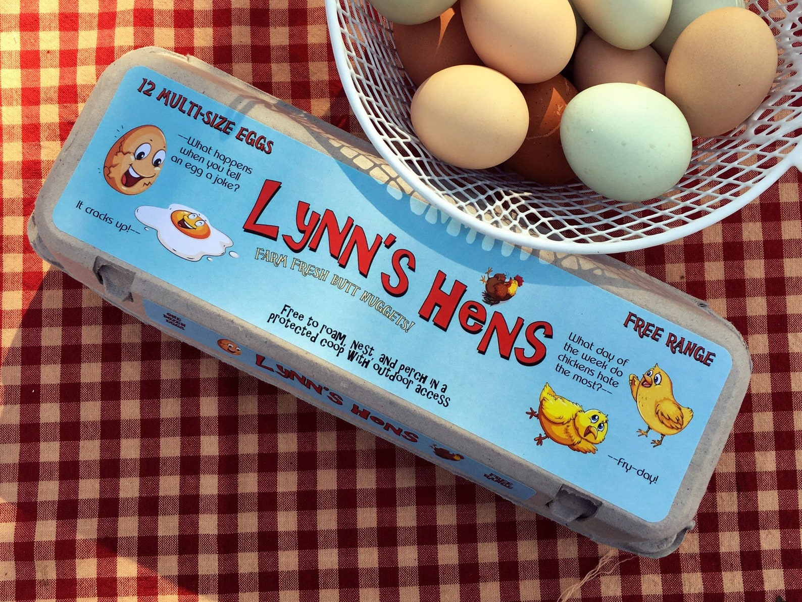 Egg Carton Labels Funny Jokes & Yolks 3 Pc Set Etsy