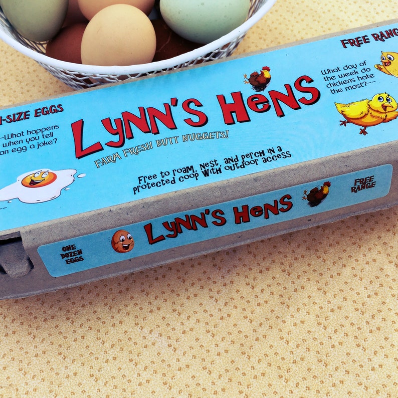 egg carton labels funny jokes yolks 3 pc set etsy