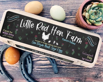 Egg Carton Labels, Chalkboard, 3 part label sets, peel and stick