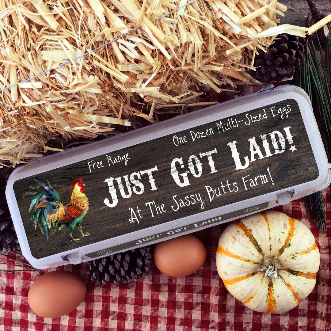 Egg Carton Labels, Yippee Ki Yay Mother Clucker, 3 Part Label Sets ...