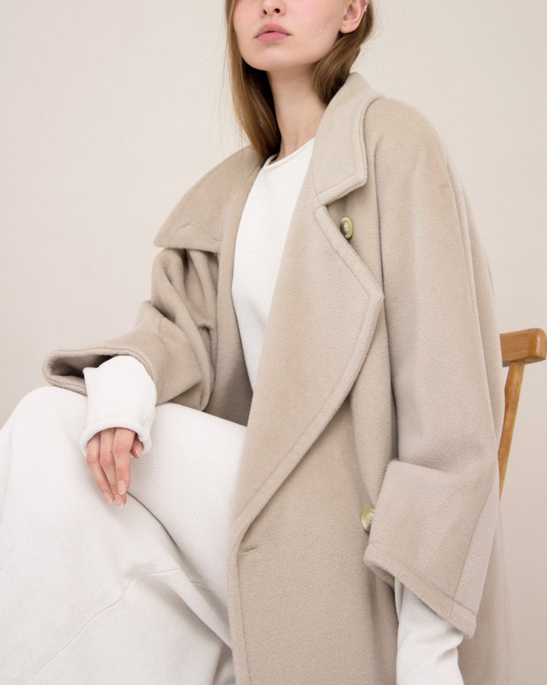 Max Mara Oversized Cashmere Mohair Blend Coat