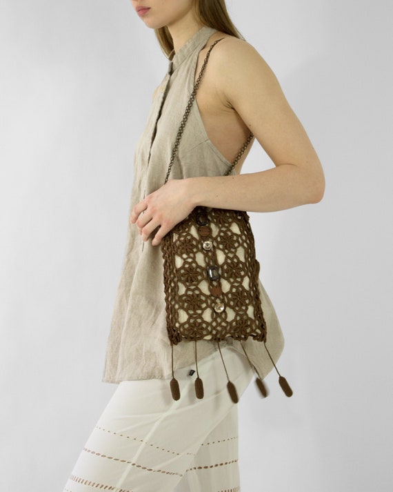 Marni Floral Crochet Shoulder Bag