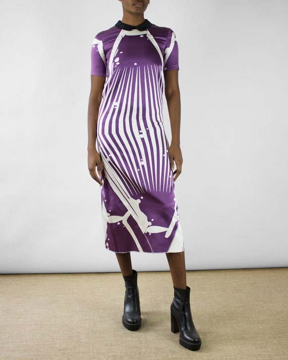 Miu Miu Pure Silk Printed Maxi Dress