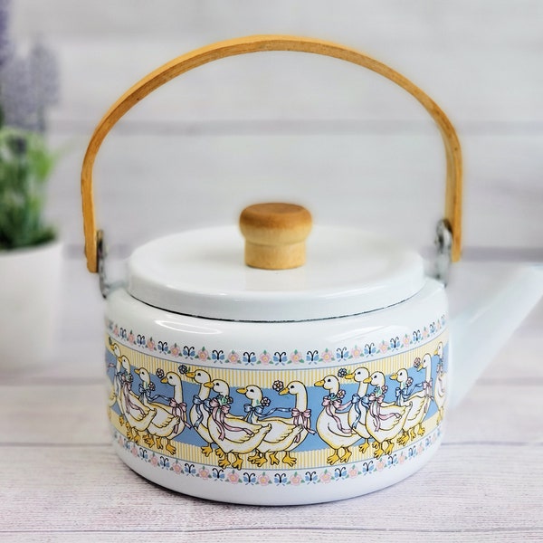 Enamel Tea Kettle Etsy