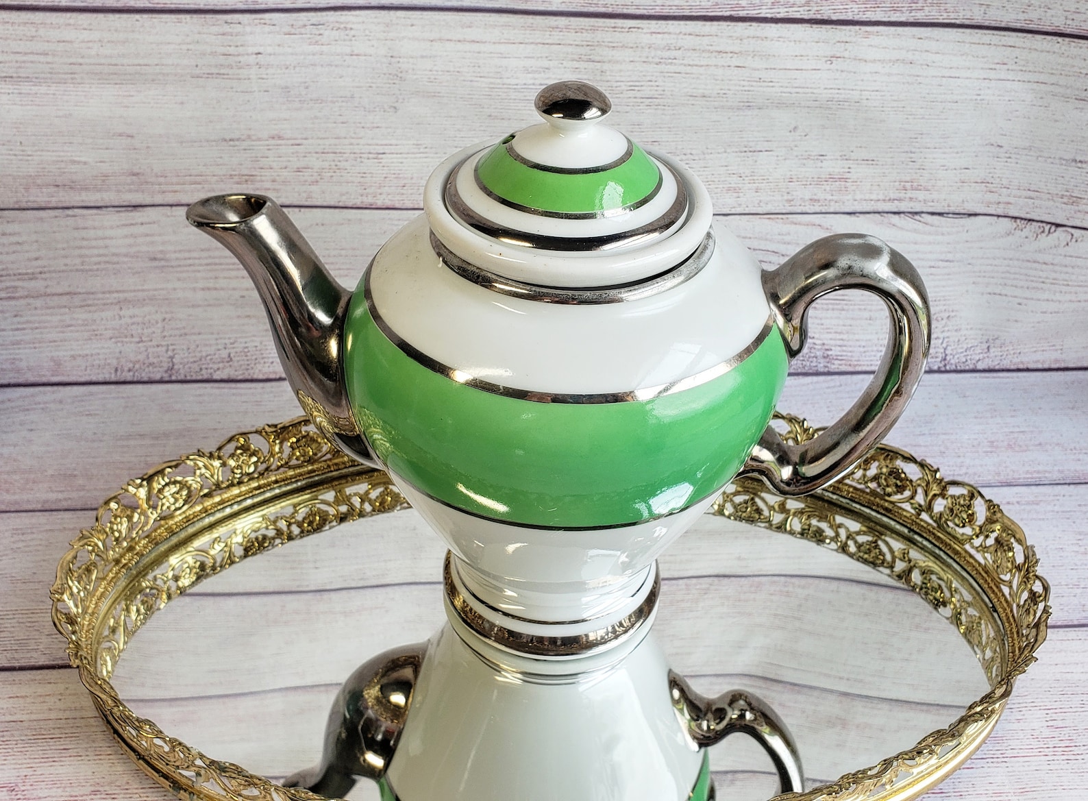 Art Deco Teapot & Lid With Infuser / Strainer Mccormick by Etsy
