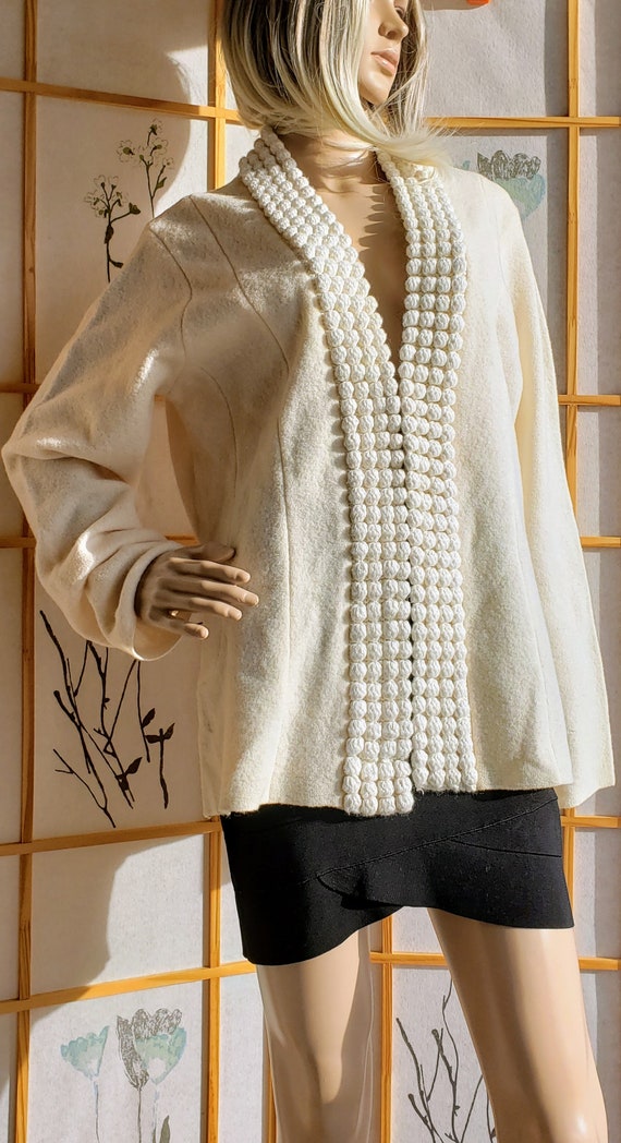 Off White Wool Cardigan from QVC by Dialogue, Whi… - image 2