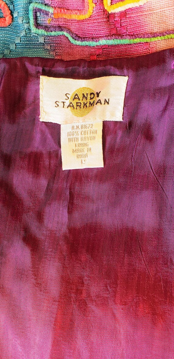 Vintage Eccentric Lightweight Jacket, Embroidered… - image 10