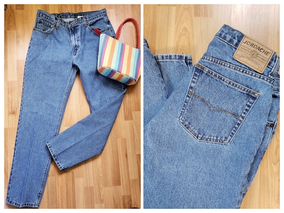 Vintage Jordache Jeans, 90's Fashion, Blue Denim Retro Jeans