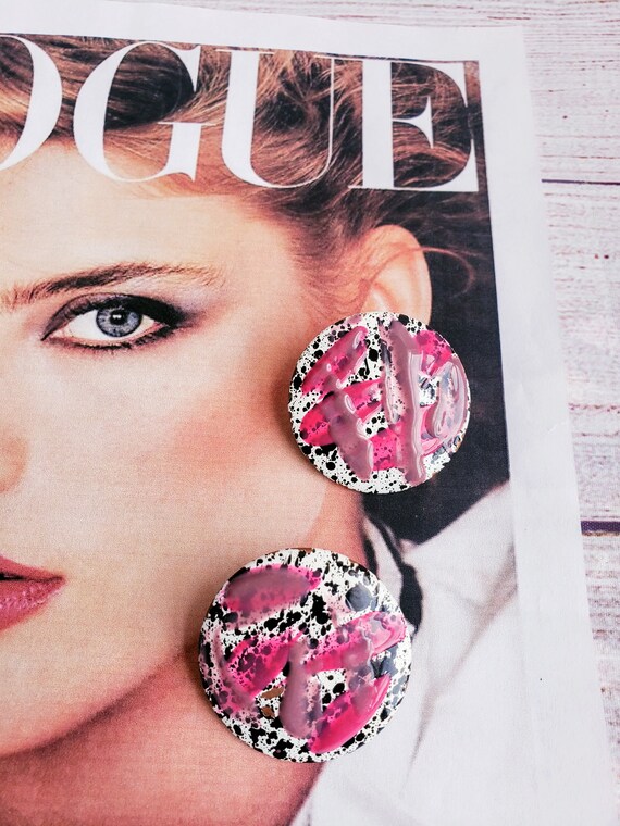 SALE Vintage Curled Copper Art Square Mod Stud Earrings