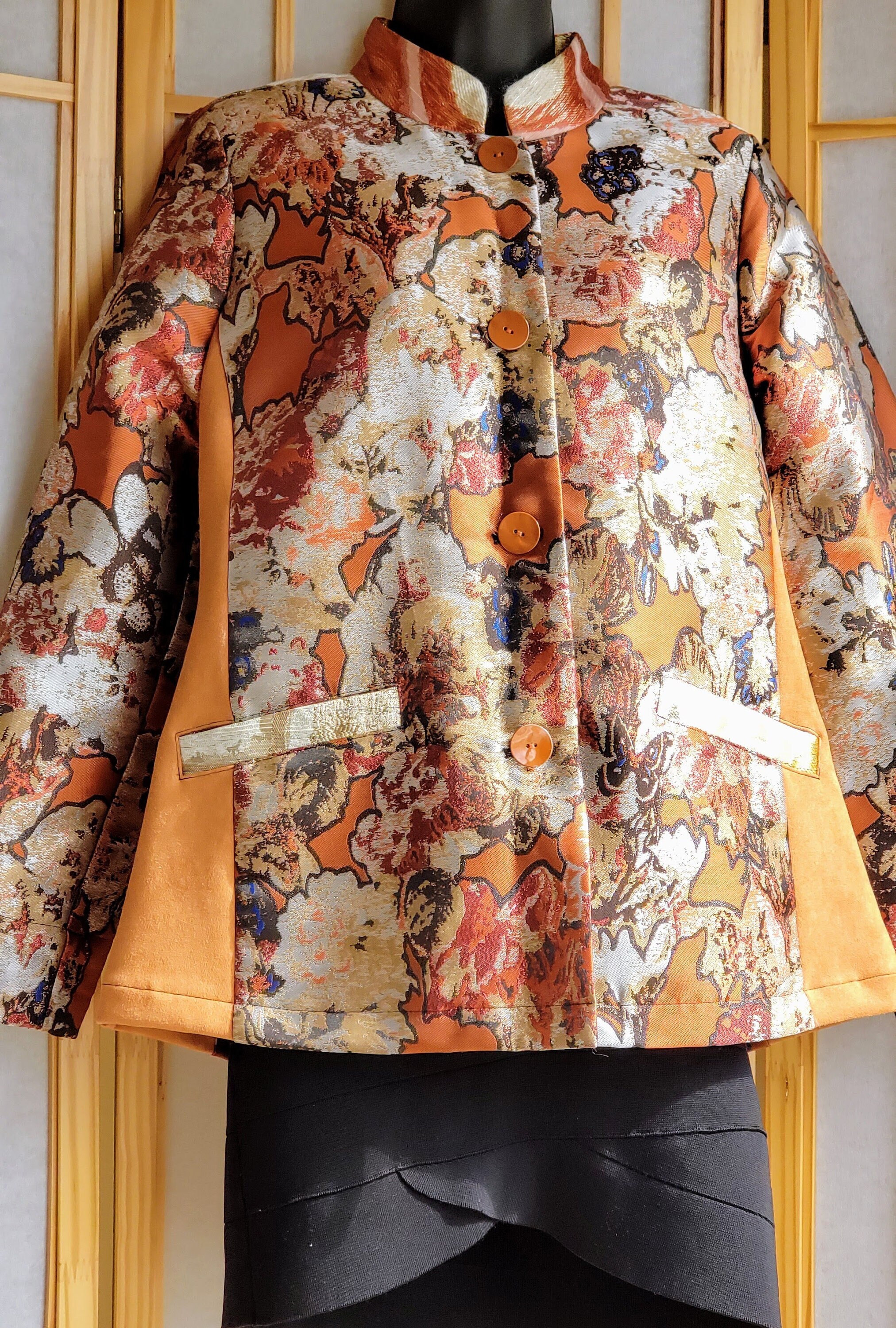 Jacquard Jacket - Etsy Jacquard Jacket - Etsy
