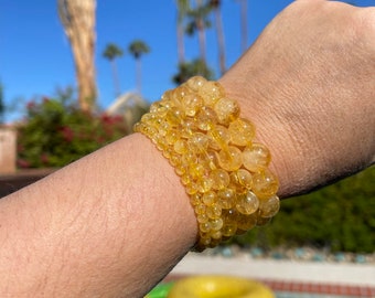 Citrine bracelet #1 - 4mm, 6mm, 8mm, 10mm or 12mm beaded bracelet, healing jewelry - abundance, imagination, good fortune