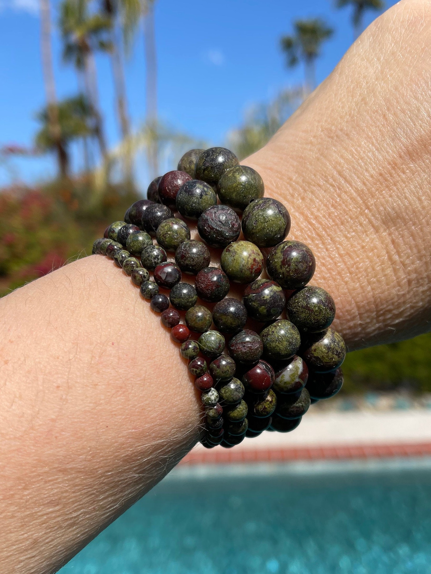 Natural Stone Cross Bead Bracelet, Black Matte Agate - Inner Strength