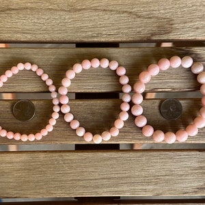 Pink Opal bracelet - 6mm, 8mm or 10mm beaded bracelet - healing, balance, stone of spiritual awakening