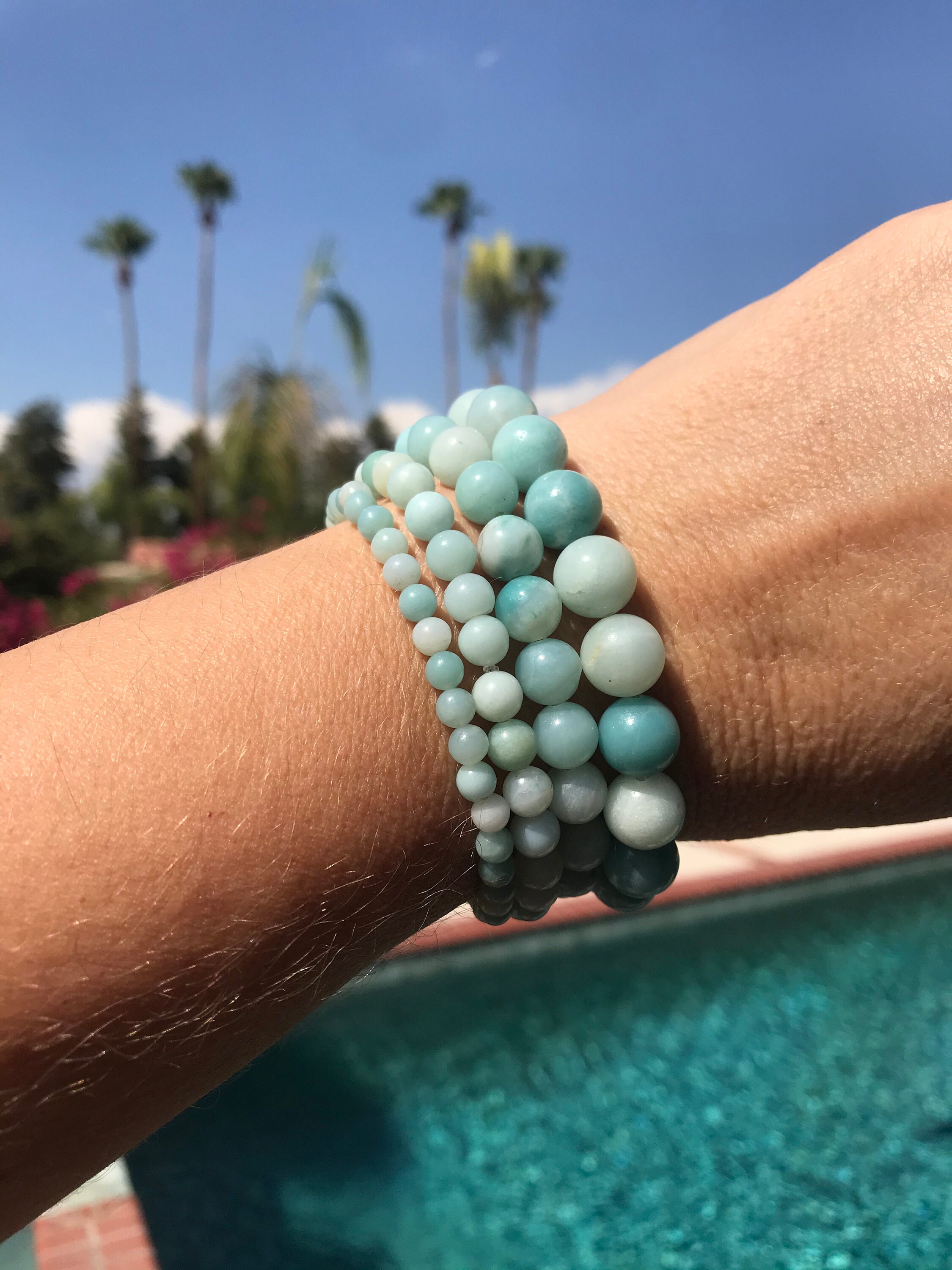 Amazonite bracelet 1 4mm 6mm 8mm or 10mm beaded intention | Etsy