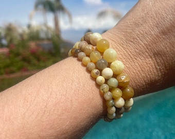 Yellow Opal Beaded Bracelet – Intention Jewelry, Revitalizing Stone