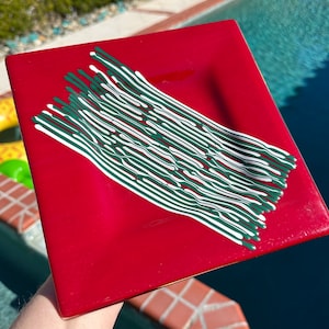 fused glass plate  - 9.5x9.5 inches