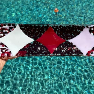 fused glass plate - 12.25x3.5x.75 inches